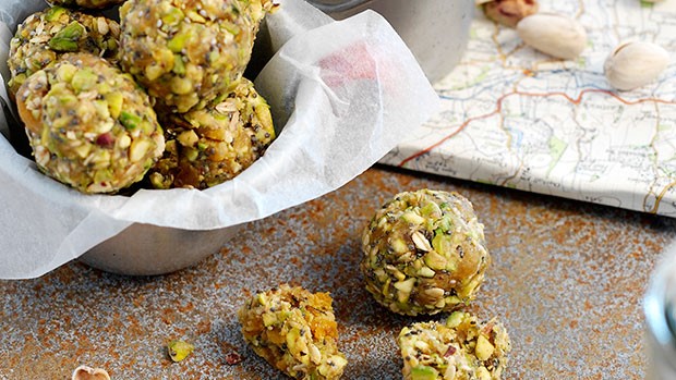 Pistachio and Apricot Powerballs