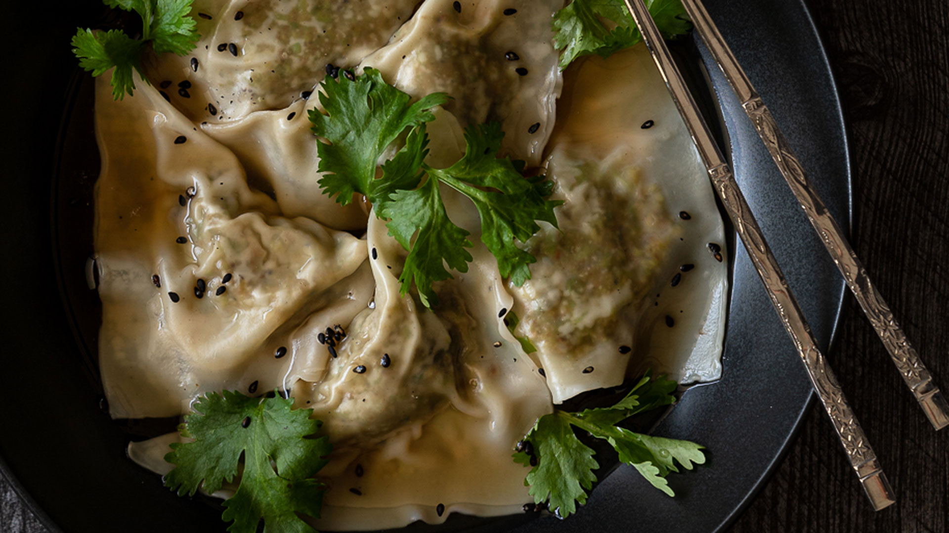 Pistachio Edamame Dumplings